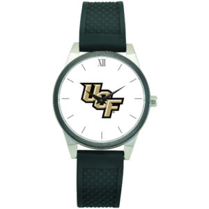 Women's Silver UCF Knights Silicone Strap Wristwatch