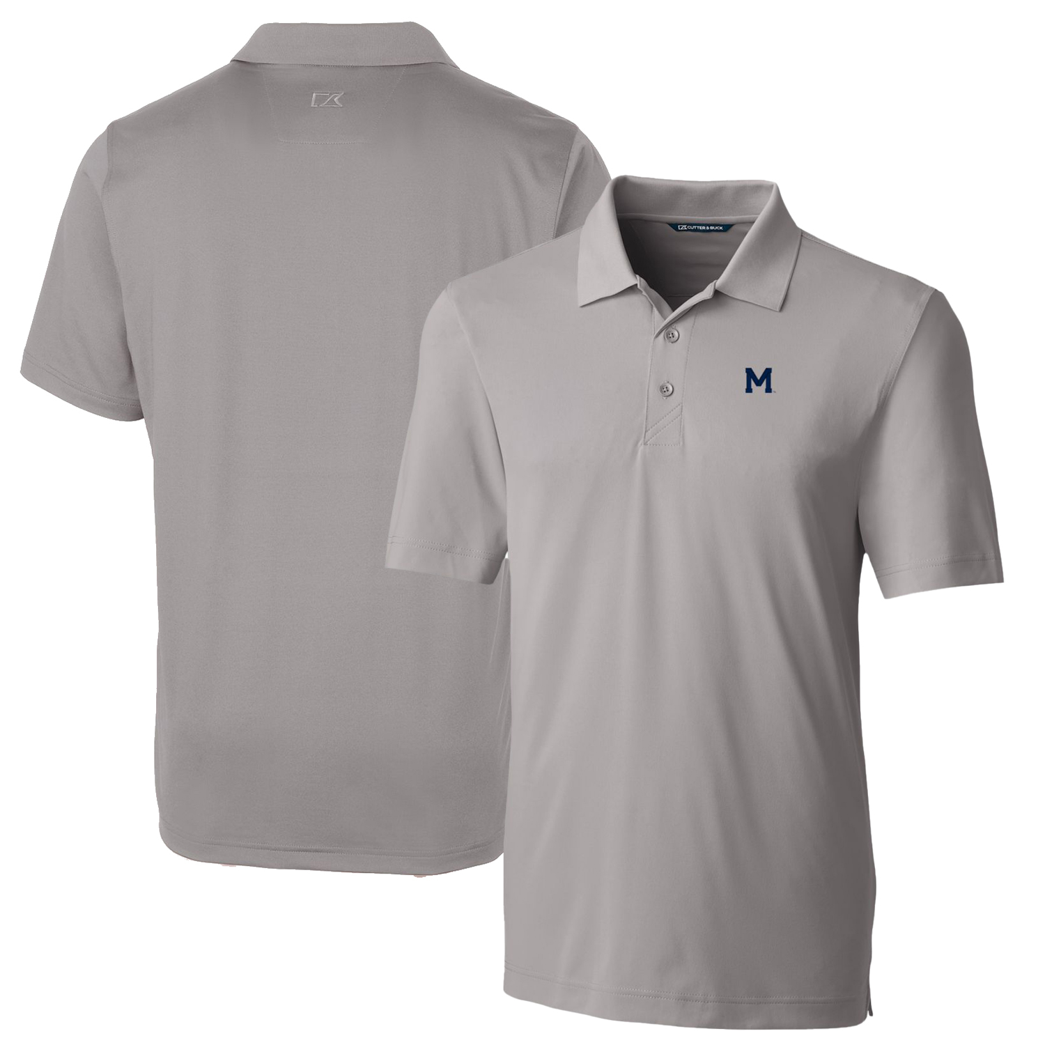 Men's Cutter & Buck Gray Michigan Wolverines Logo Big & Tall Forge Stretch Polo - Image 5