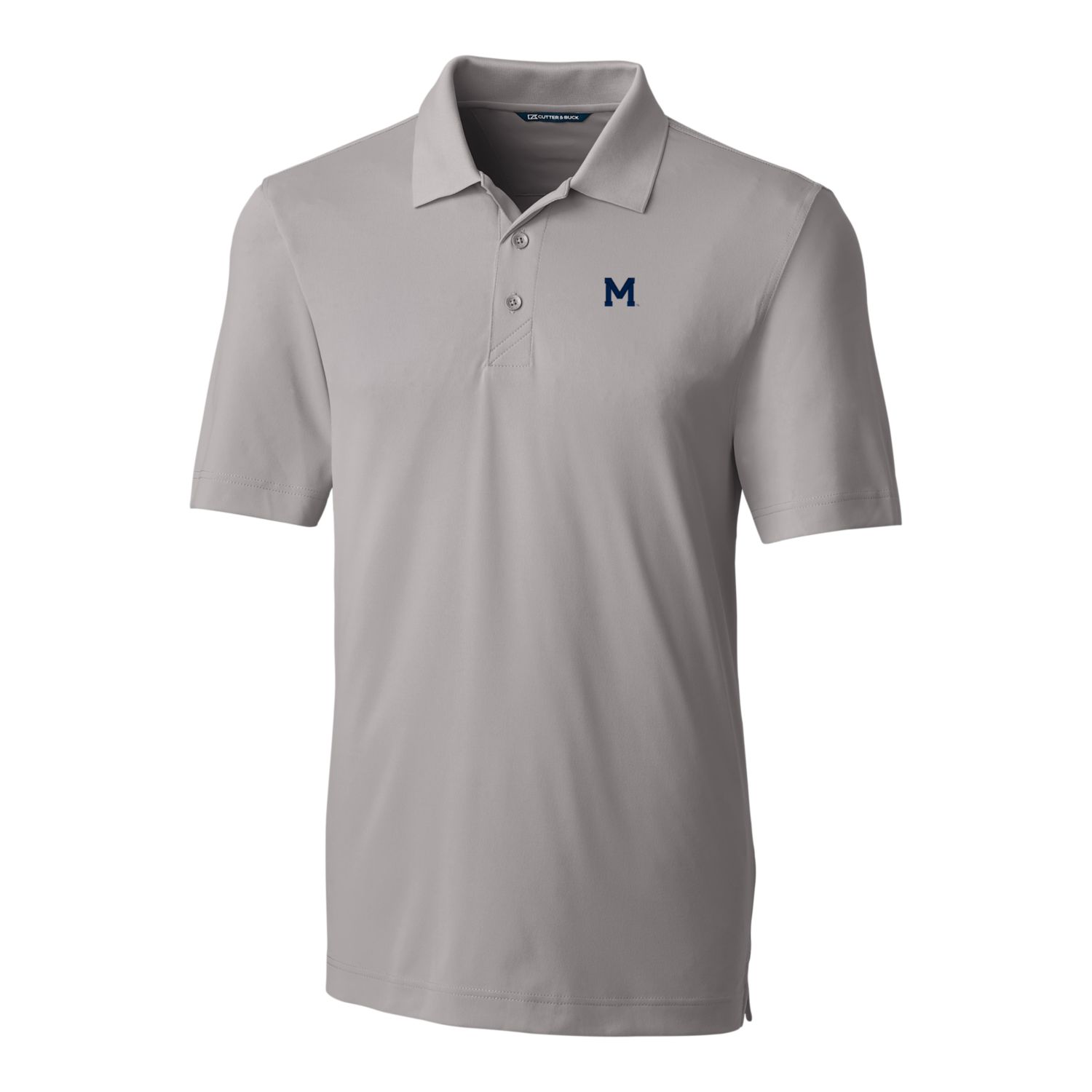 Men's Cutter & Buck Gray Michigan Wolverines Logo Big & Tall Forge Stretch Polo - Image 3