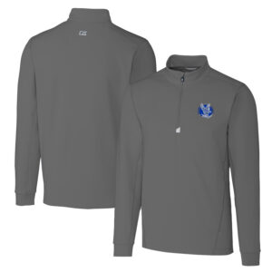 Men's Cutter & Buck Steel Air Force Falcons Big & Tall Traverse Stretch Quarter-Zip Pullover Top