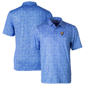 Men's Cutter & Buck Blue Illinois Fighting Illini Pike Constellation Stretch Polo