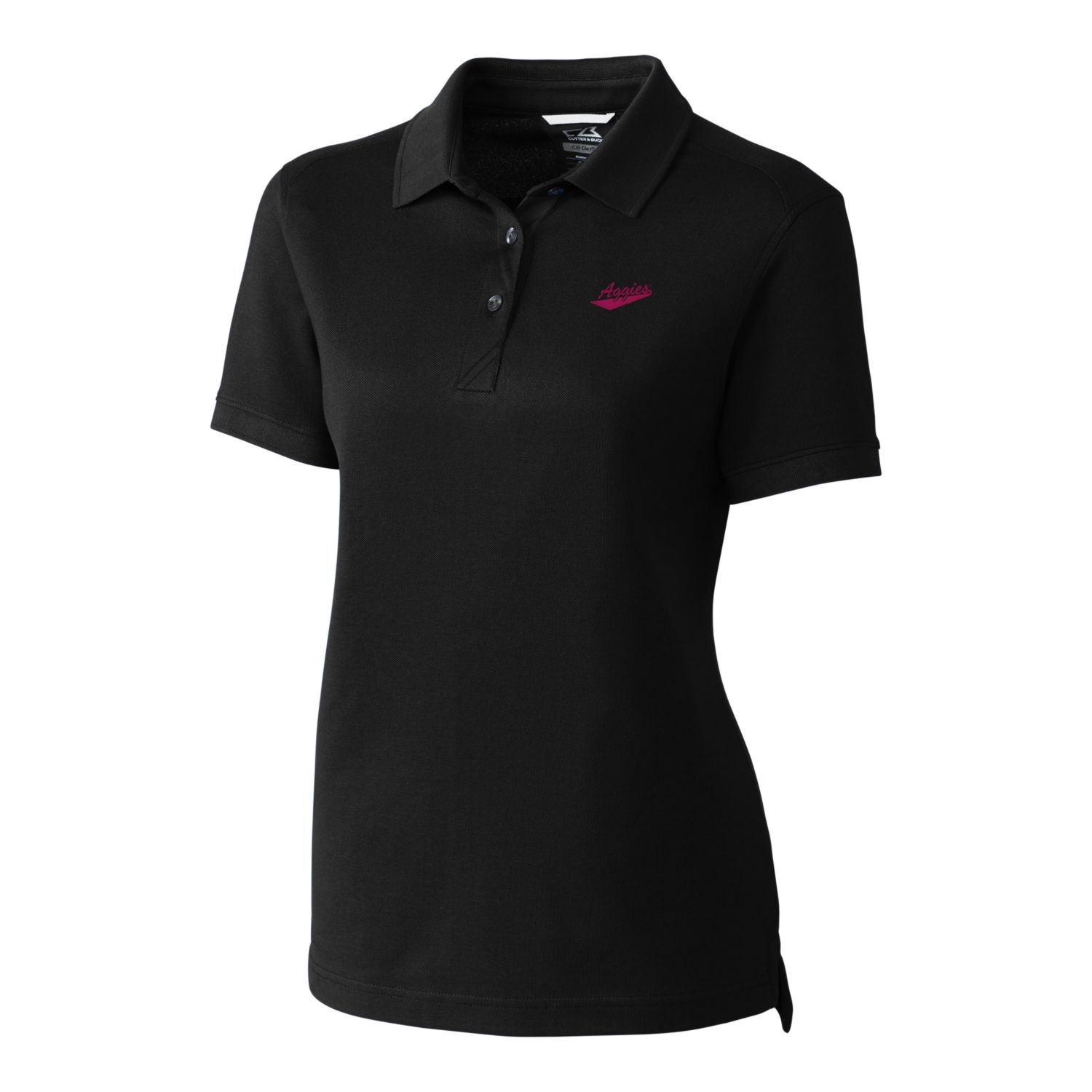 Women's Cutter & Buck Black New Mexico State Aggies Advantage Tri-Blend Pique Polo - Image 8