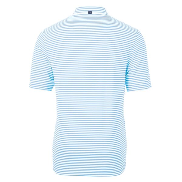 Men's Cutter & Buck Light Blue Houston Oilers Throwback Logo Virtue Eco Pique Stripe Recycled Big & Tall Polo - Image 11