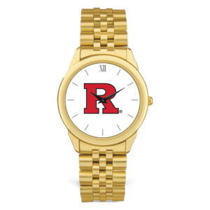 Unisex Gold Rutgers Scarlet Knights Team Logo Rolled Linked Bracelet Wristwatch