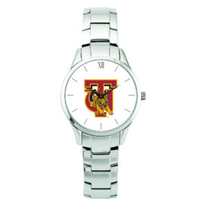Women's Silver Tuskegee Golden Tigers Stainless Steel Bracelet Wristwatch