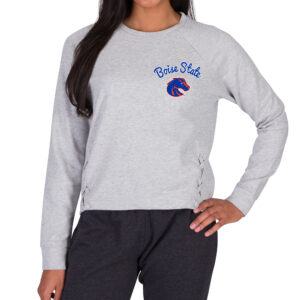 Women's Concepts Sport Gray Boise State Broncos Greenway Long Sleeve T-Shirt