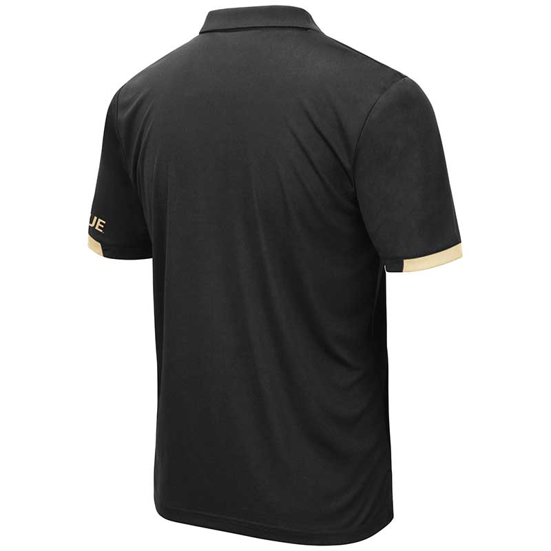 Men's Colosseum Black Purdue Boilermakers Big & Tall Santry Polo - Image 4
