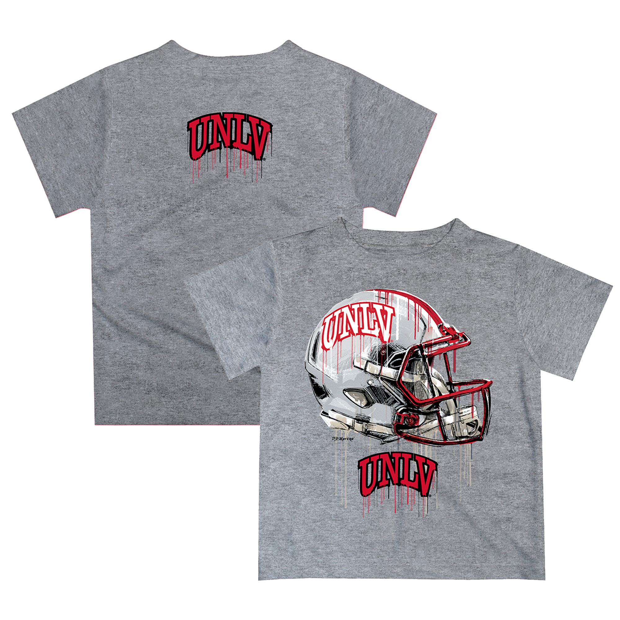 Infant Gray UNLV Rebels Dripping Helmet T-Shirt