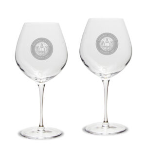 Carthage Firebirds 22oz. 2-Piece Luigi Bormioli Titanium Robusto Wine Glass Set