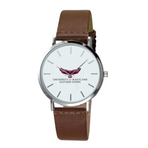 Maryland Eastern Shore Hawks Plexus Brown Leather Watch