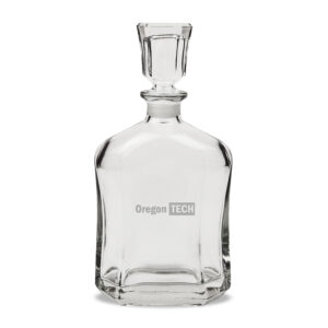 Oregon Tech Hustlin' Owls Team Design 23.75oz. Crystal Whiskey Decanter