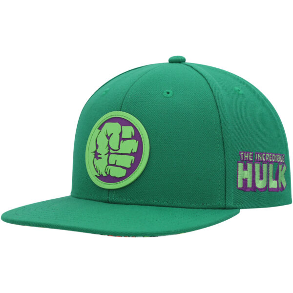Youth Marvel Green The Hulk Comic Snapback Hat