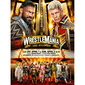 WWE Wrestlemania 39 Unsigned 18" x 24" Poster Key Art Photograph