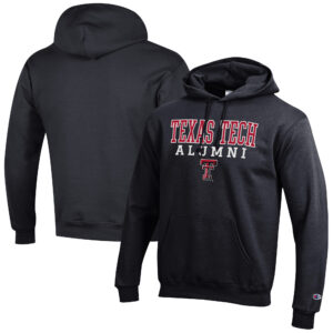 Men's Champion  Black Texas Tech Red Raiders Alumni Logo Stack Pullover Hoodie