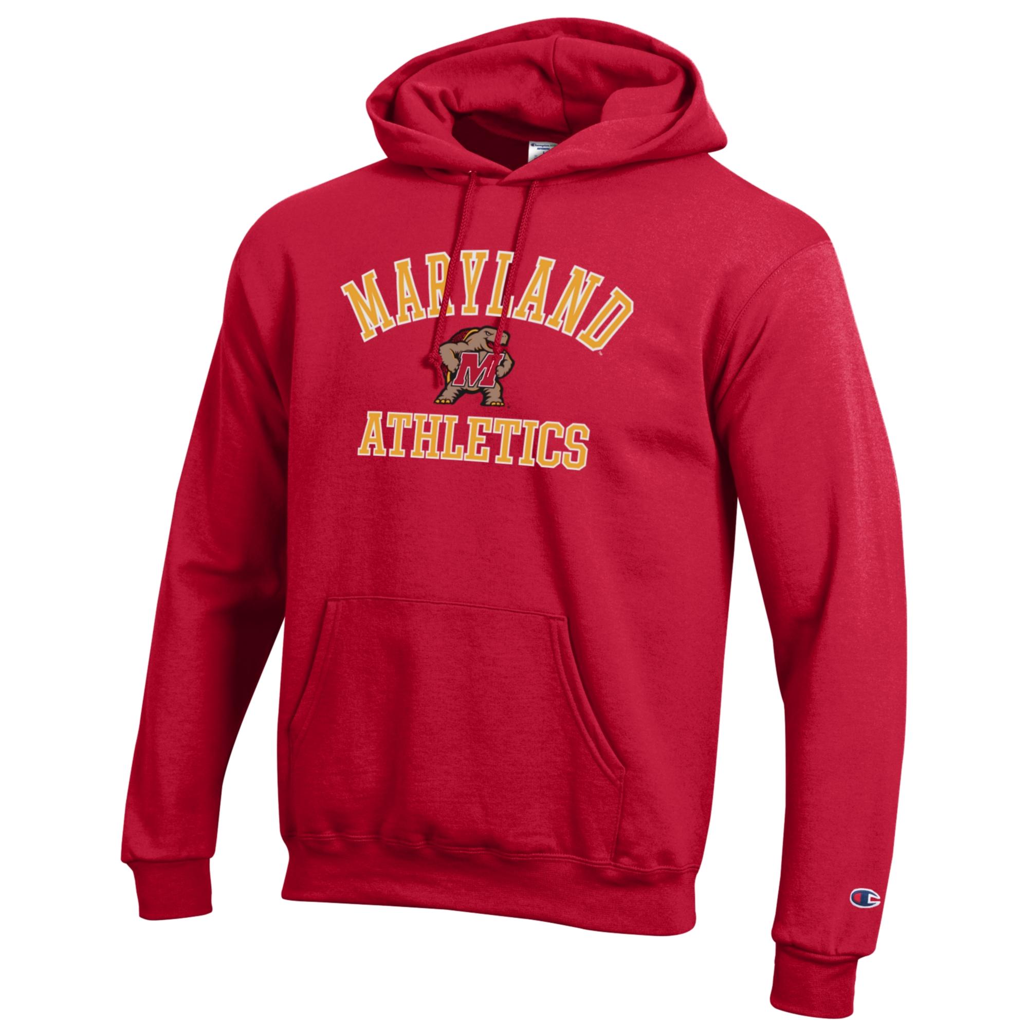 Men's Champion Red Maryland Terrapins Athletics Logo Pullover Hoodie - Image 6