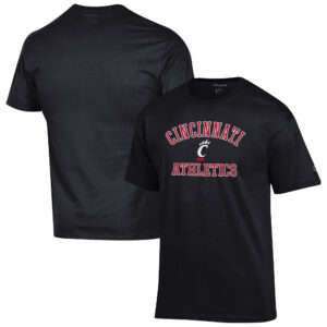 Men's Champion  Black Cincinnati Bearcats Athletics Logo T-Shirt