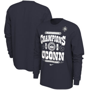 Nike  Navy UConn Huskies 2023 NCAA Men’s Basketball National Champions Celebration Long Sleeve T-Shirt