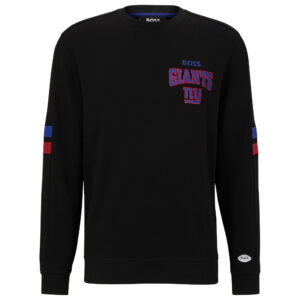 Men's BOSS X NFL  Black/Royal New York Giants Drive Crew Neck Pullover Sweatshirt