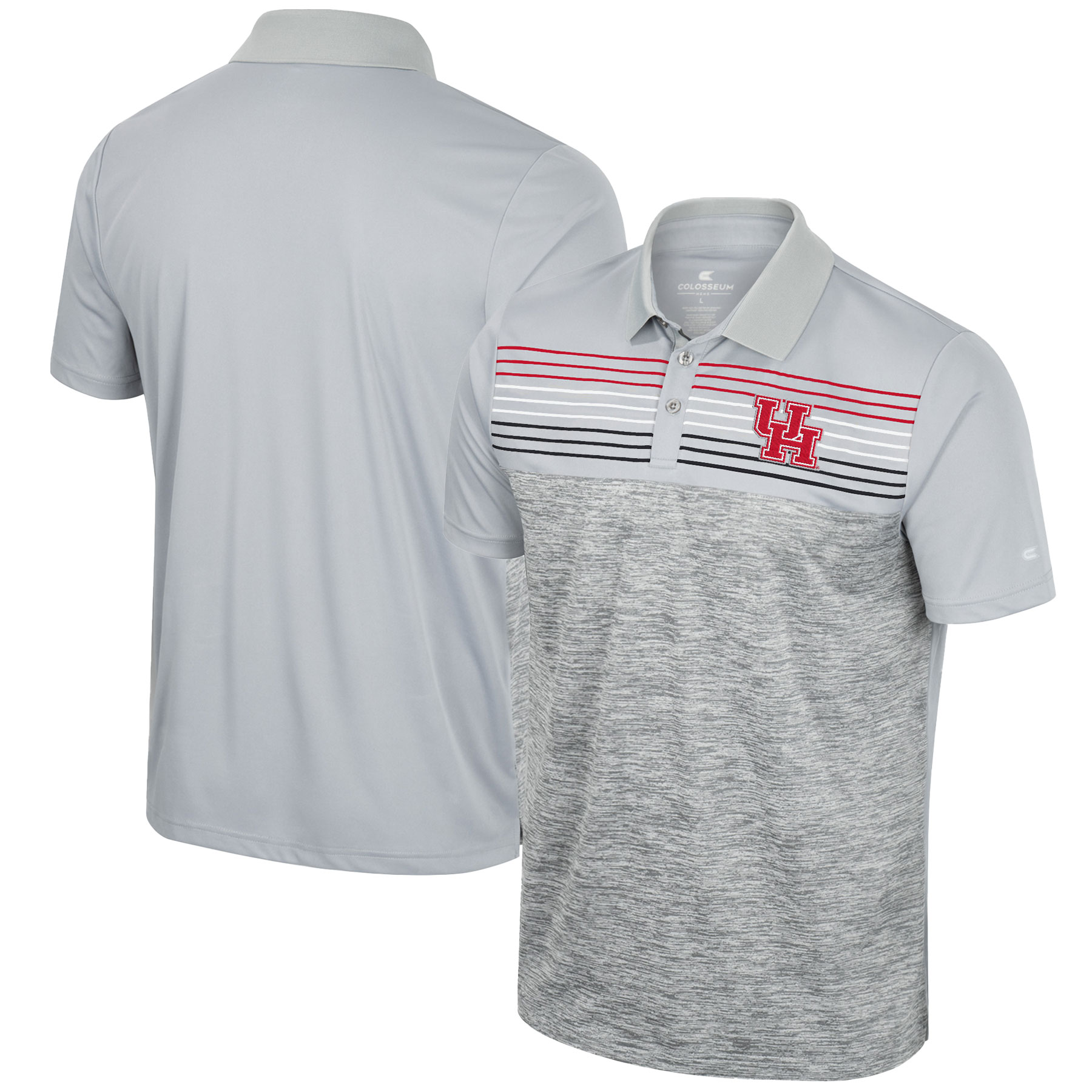 Men's Colosseum Gray Houston Cougars Cybernetic Polo - Image 5