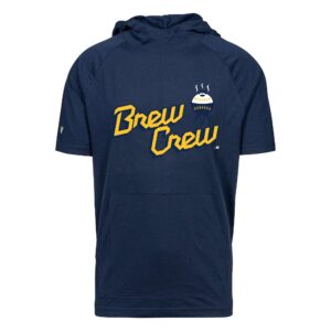 Men's Levelwear Navy Milwaukee Brewers City Connect Phase Core Hoodie T-Shirt