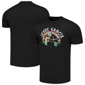 Men's Black Jerry Garcia Rainbow T-Shirt