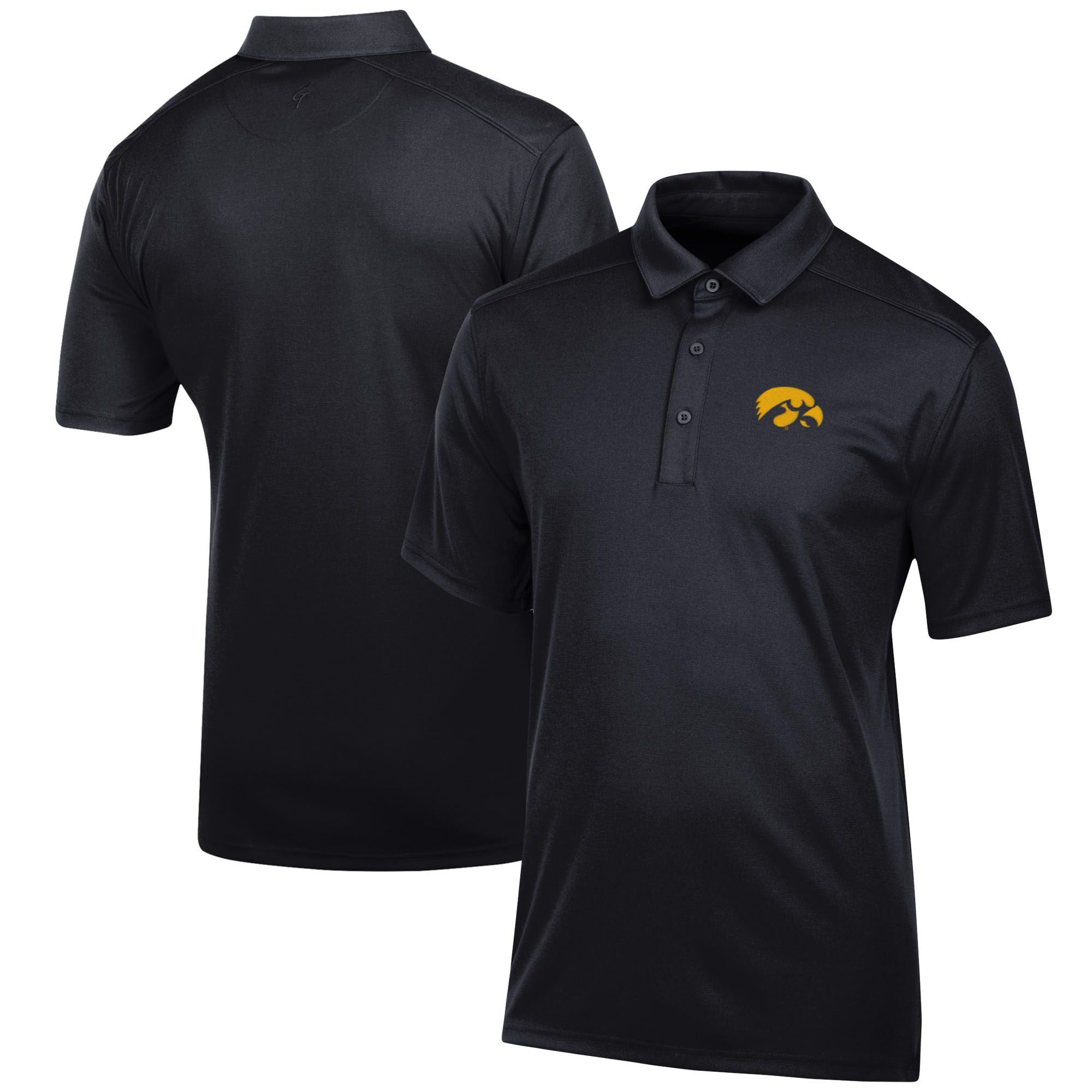 Men's Black Iowa Hawkeyes Classic Jacquard Polo - Image 5