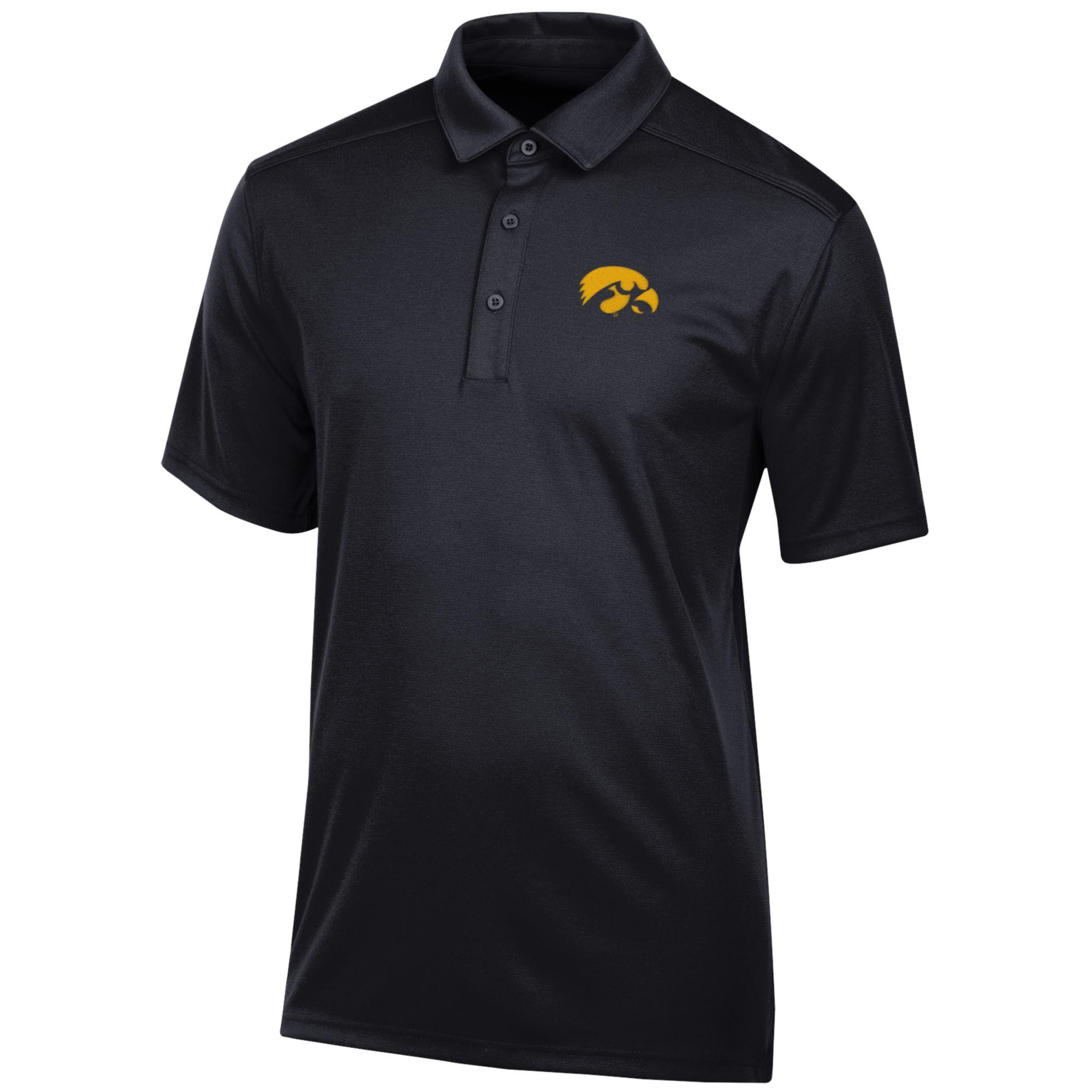 Men's Black Iowa Hawkeyes Classic Jacquard Polo - Image 3