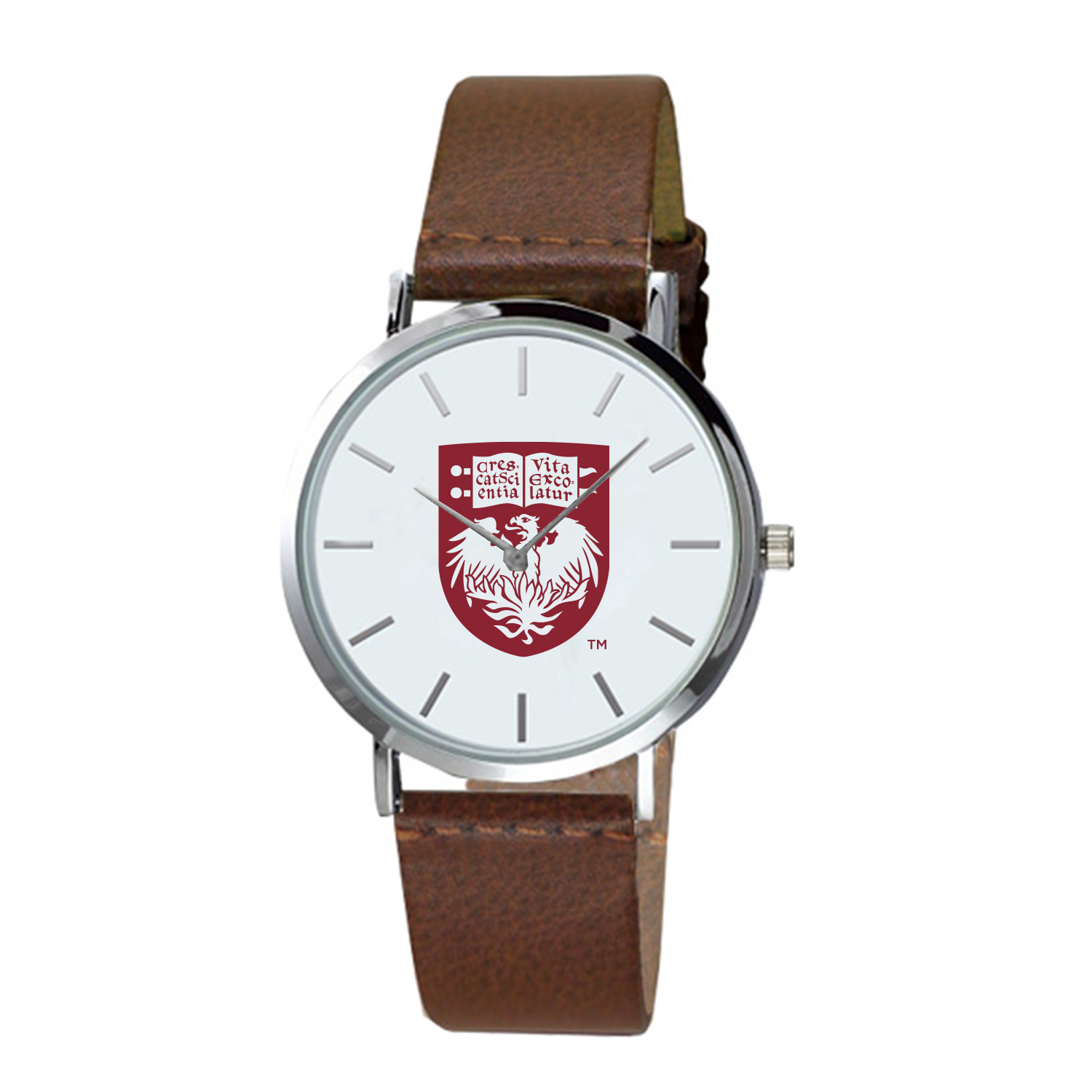 Men's Brown UChicago Maroons Plexus Leather Watch