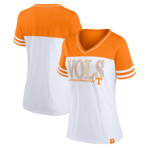 Women's Profile  White/Tennessee Orange Tennessee Volunteers Plus Size Field Game V-Neck T-Shirt