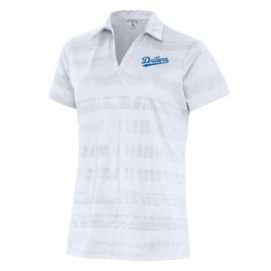 Women's Antigua White Tulsa Drillers Compass Polo