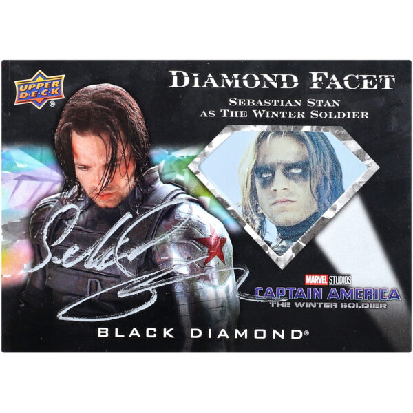Sebastian Stan Autographed Upper Deck Winter Soldier Black Diamond Trading Card
