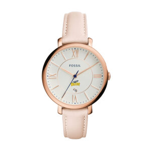 Women's Fossil  Gold Toledo Rockets Jacqueline Date Blush Leather Watch
