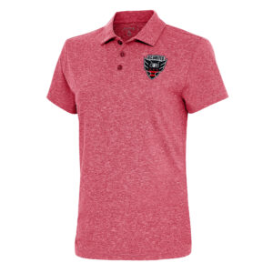 Women's Antigua  Heather Red D.C. United Motivated Polo