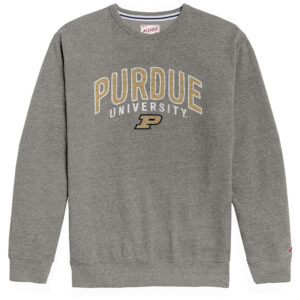 Men's League Collegiate Wear  Heather Gray Purdue Boilermakers  Heritage Tri-Blend Pullover Sweatshirt