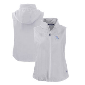 Women's Cutter & Buck  Gray Tampa Bay Rays Charter Eco Recycled Full-Zip Vest
