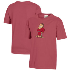 Youth  Crimson Saint Francis Red Flash Logo Comfort Wash T-Shirt