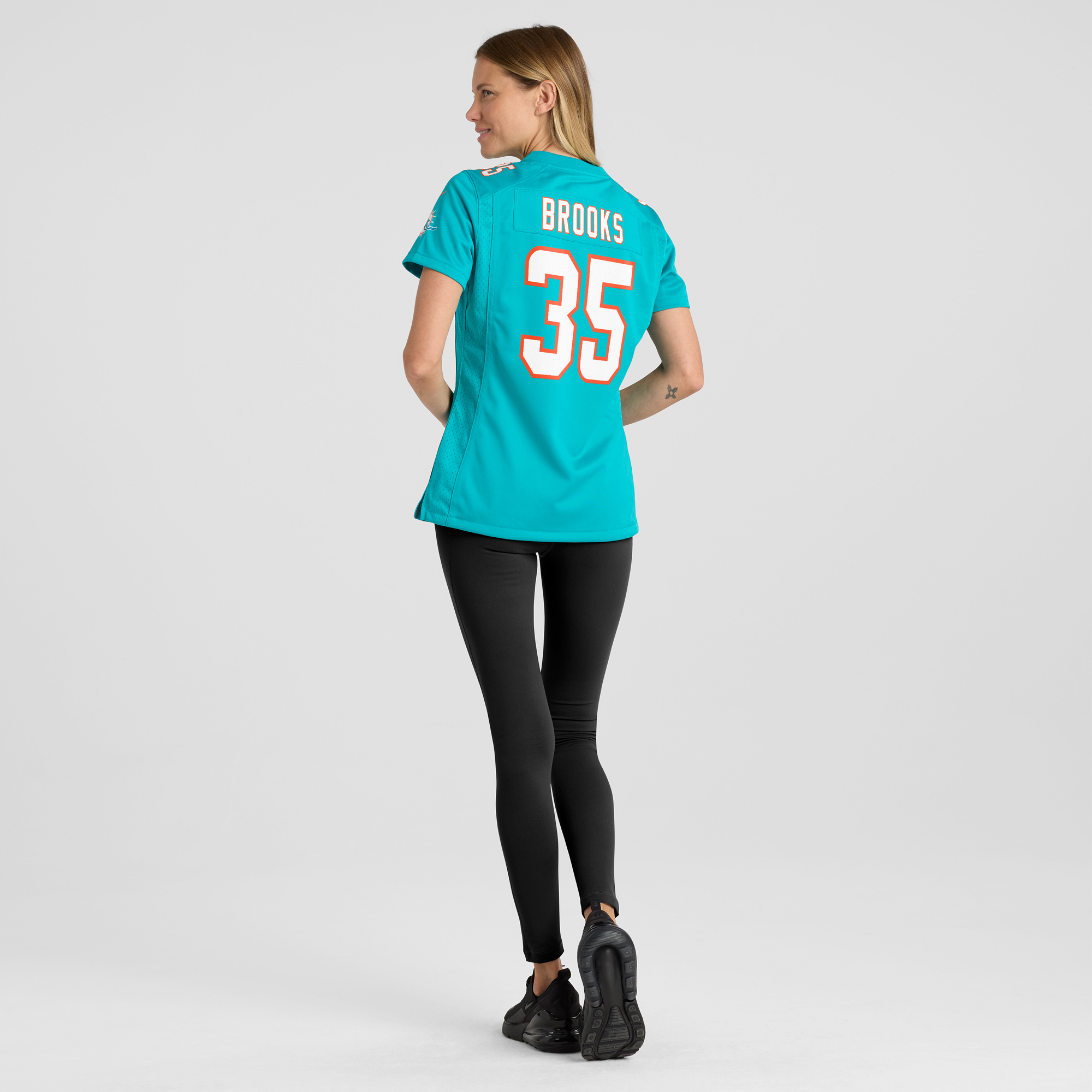 Women's Nike Christopher Brooks Aqua Miami Dolphins Team Game Jersey - Image 6