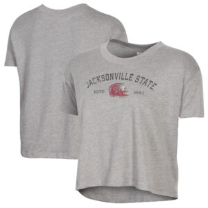 Women's Alternative Apparel  Gray Jacksonville State Gamecocks Retro Jersey Headliner Cropped T-Shirt