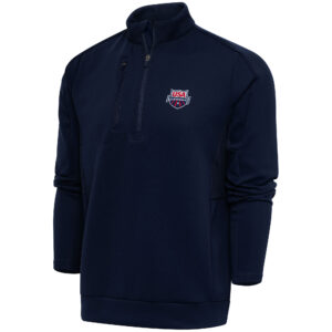 Men's Antigua  Navy USA Swimming Generation Half-Zip Pullover Top