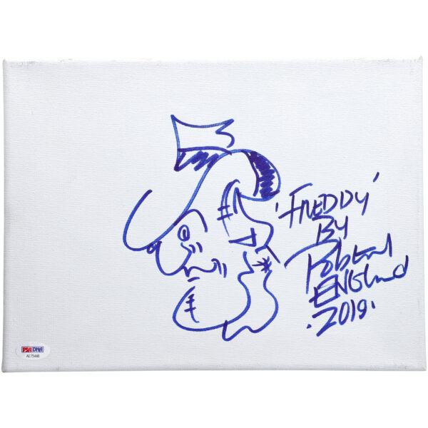 Robert Englund Autographed Nightmare on Elm Street 8" x 10" Canvas with "Freddy" Inscription - PSA