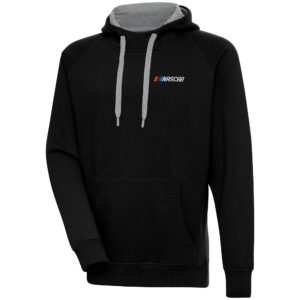 Men's Antigua  Black NASCAR Victory Pullover Hoodie