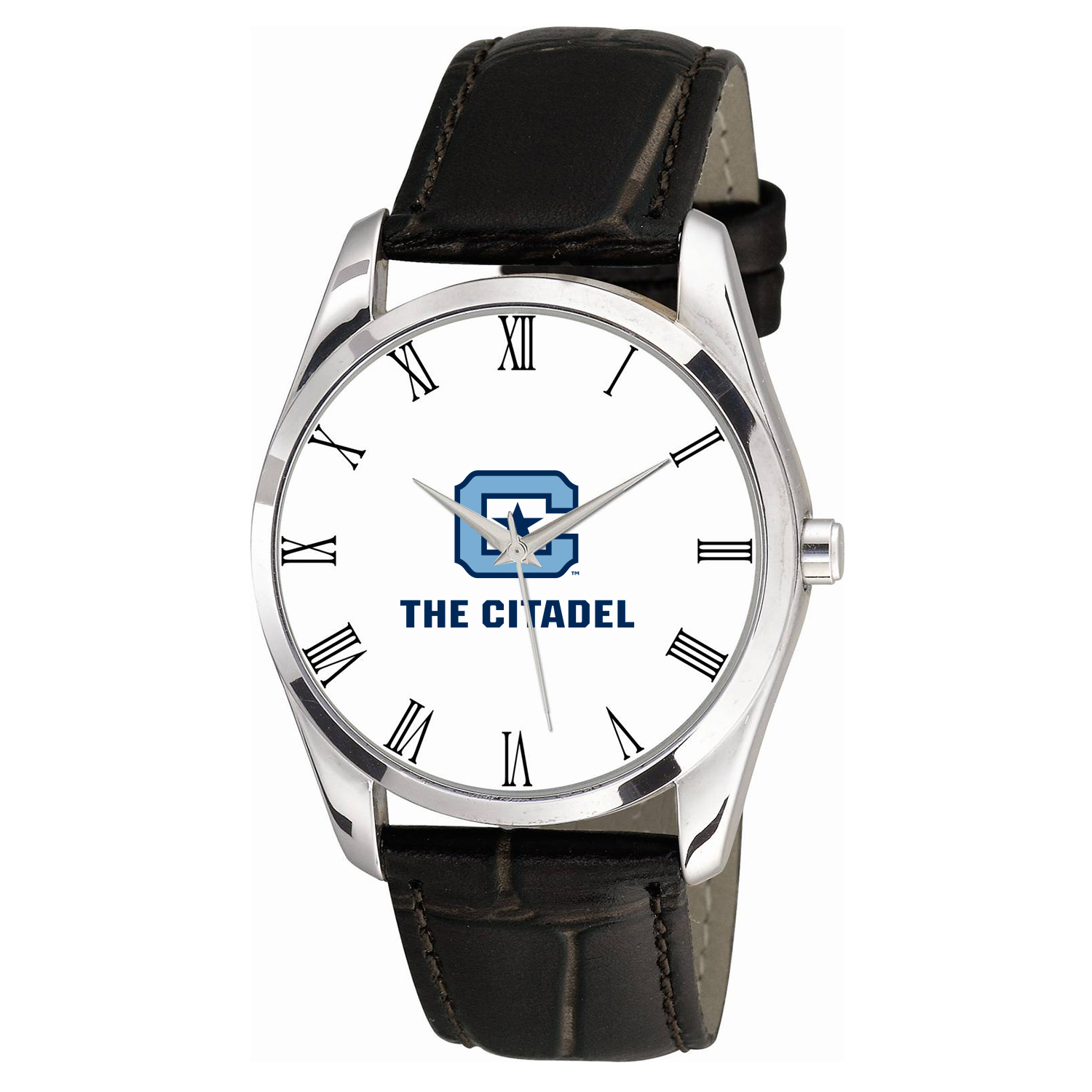 Men's Black Citadel Bulldogs Berkeley Leather Watch