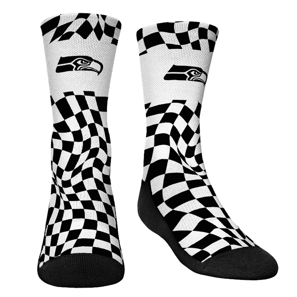 Youth Rock Em Socks Navy Seattle Seahawks Team Vibes Three-Pack Crew Socks Set - Image 10