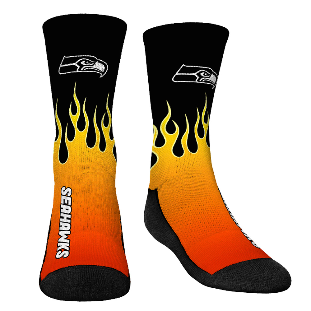 Youth Rock Em Socks Navy Seattle Seahawks Team Vibes Three-Pack Crew Socks Set - Image 12