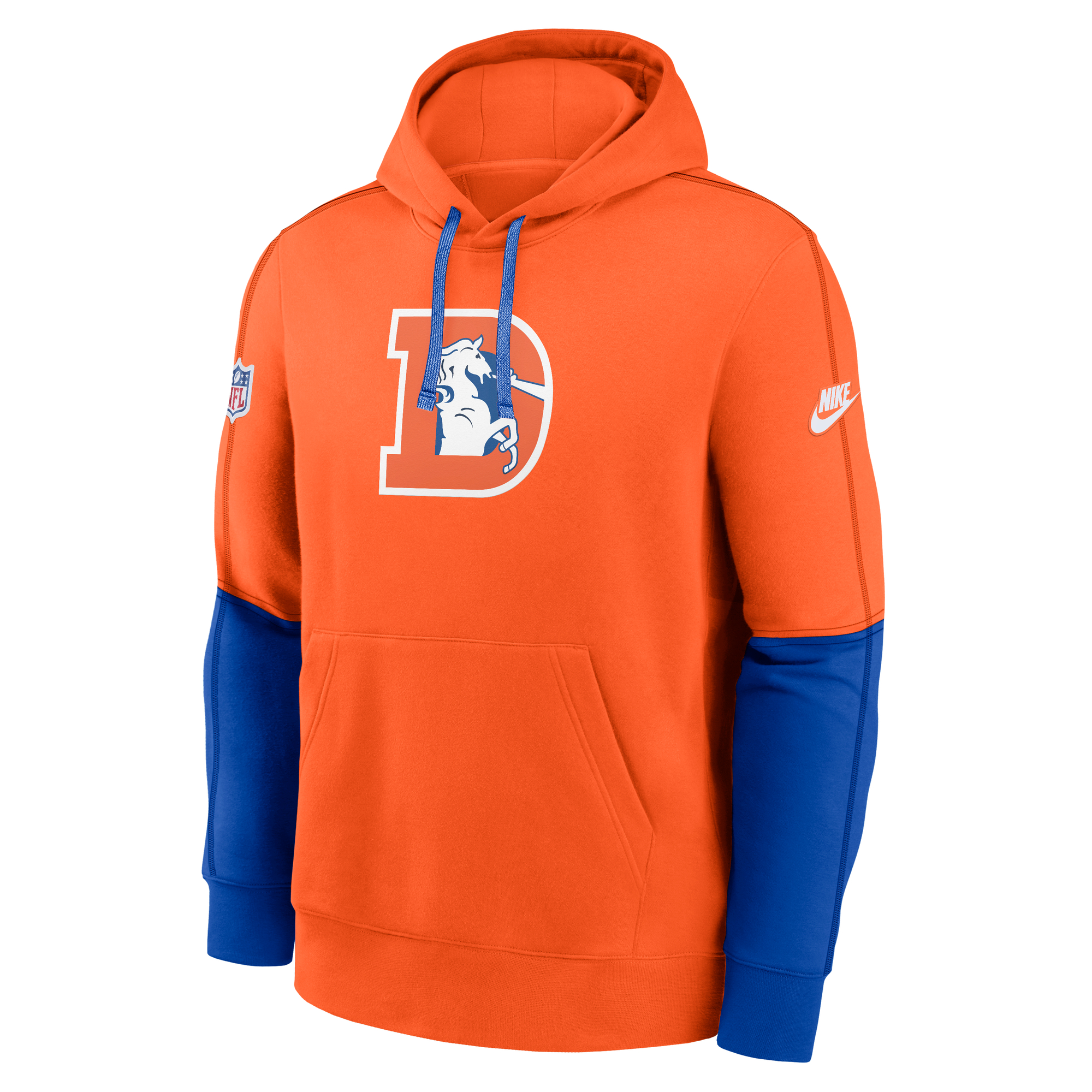 Men's Nike Orange Denver Broncos Alternate Logo Club Pullover Hoodie - Image 6