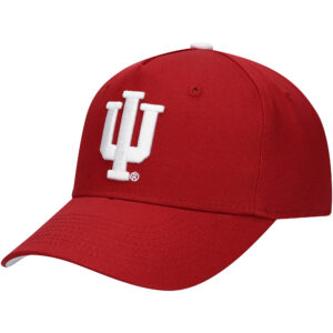Youth Fanatics Crimson Indiana Hoosiers Logo Adjustable Hat