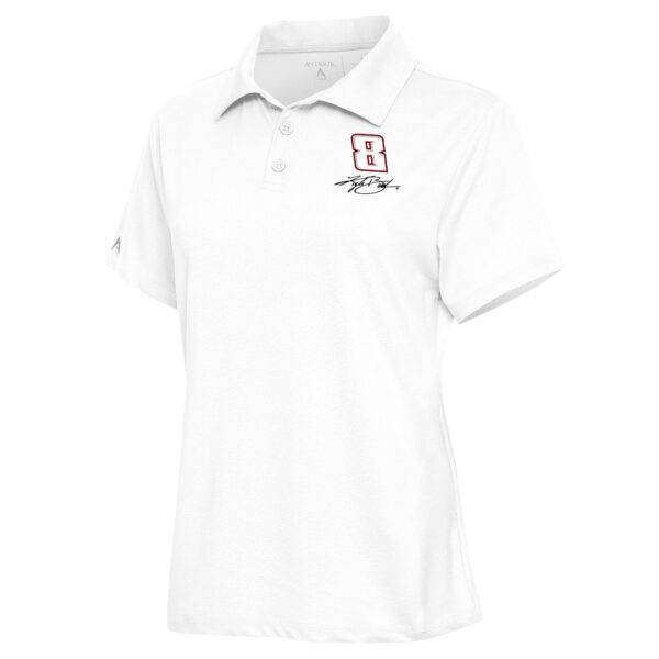 Women's Antigua  White Kyle Busch Motivated Polo