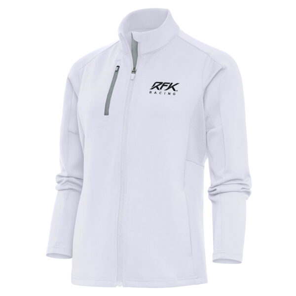 Women's Antigua  White Roush Fenway Keselowski Racing Generation Full-Zip Jacket