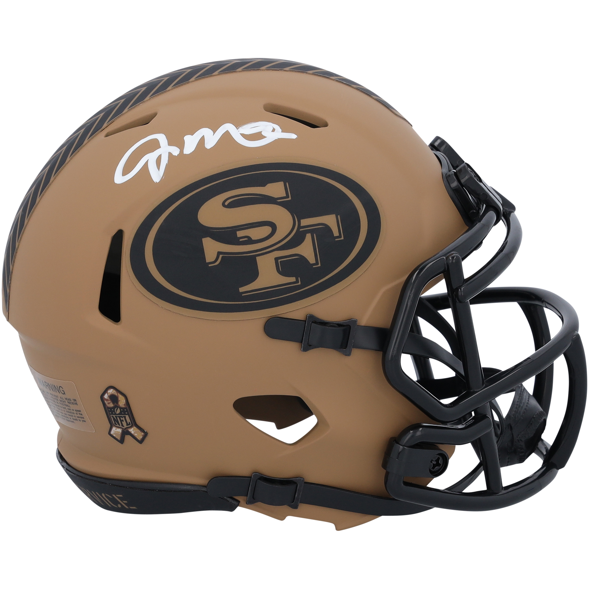 Joe Montana San Francisco 49ers Autographed Riddell 2023 Salute to Service Speed Mini Helmet - Image 2