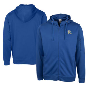 Unisex Cutter & Buck Royal Frisco RoughRiders Clique Lift Eco Performance Full-Zip Hoodie